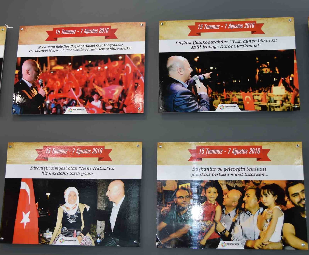 KOCASİNAN BELEDİYESİ ÇÖZÜM MERKEZİ’NDE, 15 TEMMUZ HAİN DARBE GİRİŞİMİNİN FOTOĞRAFLARLA ANLATILDIĞI...