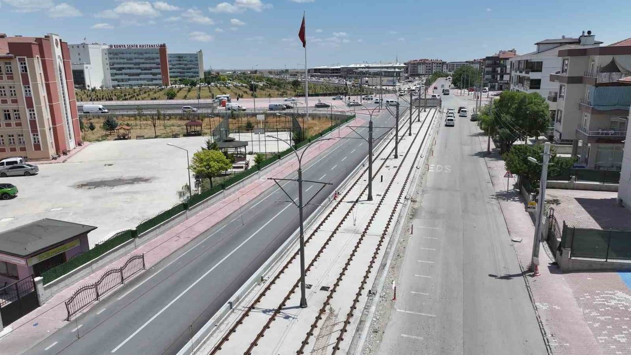 KONYA BÜYÜKŞEHİR BELEDİYESİ TARAFINDAN YAPIMI SÜRDÜRÜLEN ADLİYE-ŞEHİR HASTANESİ TRAMVAY UZATMA...