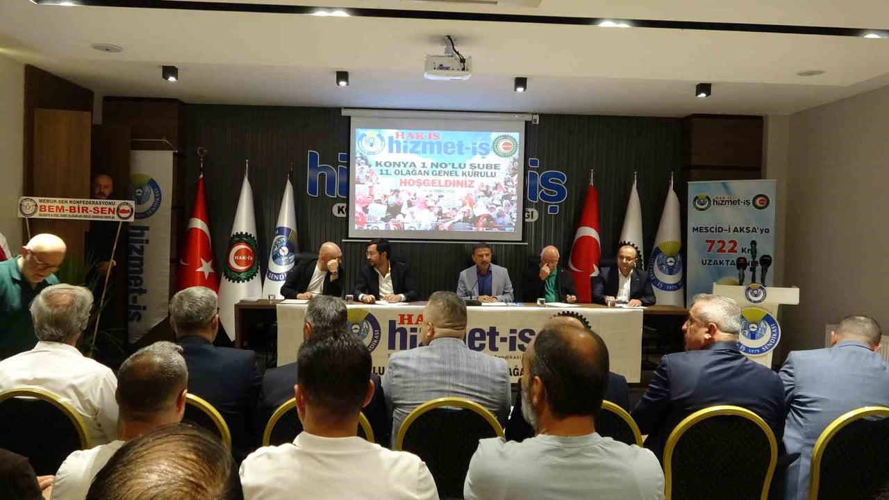 KONYA’DA HAK-İŞ/HİZMET-İŞ SENDİKASI KONYA 1 NO’LU ŞUBESİNİN 11. OLAĞAN GENEL KURULU...