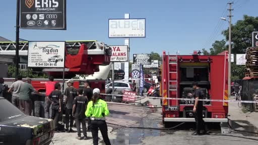 Konya’da iş yerinde çıkan yangın paniğe neden oldu