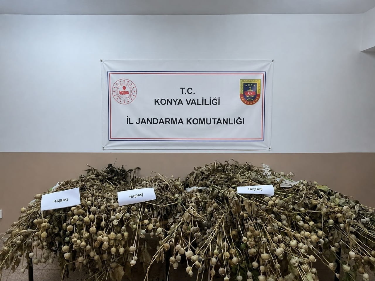 KONYA’DA JANDARMA EKİPLERİ TARAFINDAN YAPILAN OPERASYONLARDA ÇOK SAYIDA UYUŞTURUCU MADDE ELE...