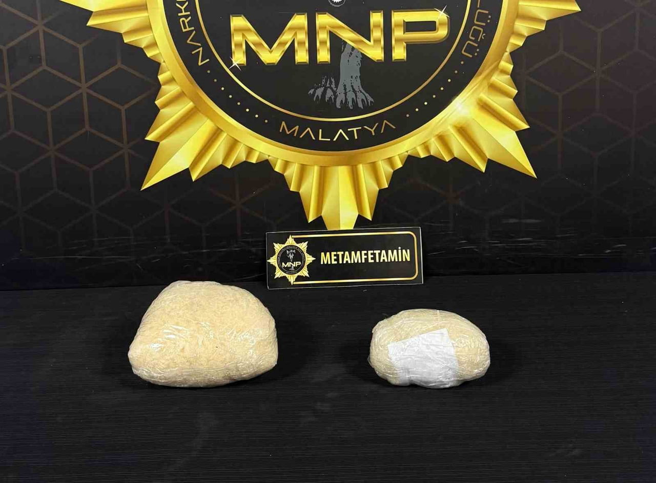 MALATYA'DA 1 KİLO 769 GRAM METAMFETAMİN ELE GEÇİRİLDİ