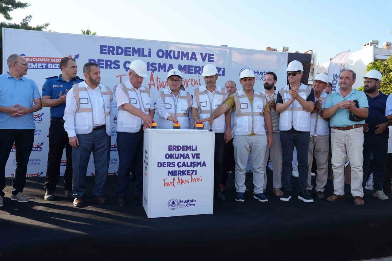 MERSİN'İN ERDEMLİ İLÇESİNDE 'OKUMA VE DERS ÇALIŞMA MERKEZİ'NİN TEMELİ ATILDI.