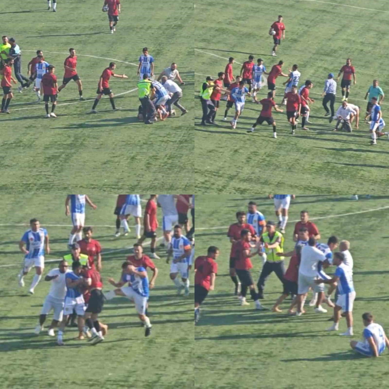 MERSİN'İN ERDEMLİ İLÇESİNDE DÜZENLENEN FUTBOL TURNUVASINDA KARŞILAŞAN MAHALLE TAKIMLARININ...