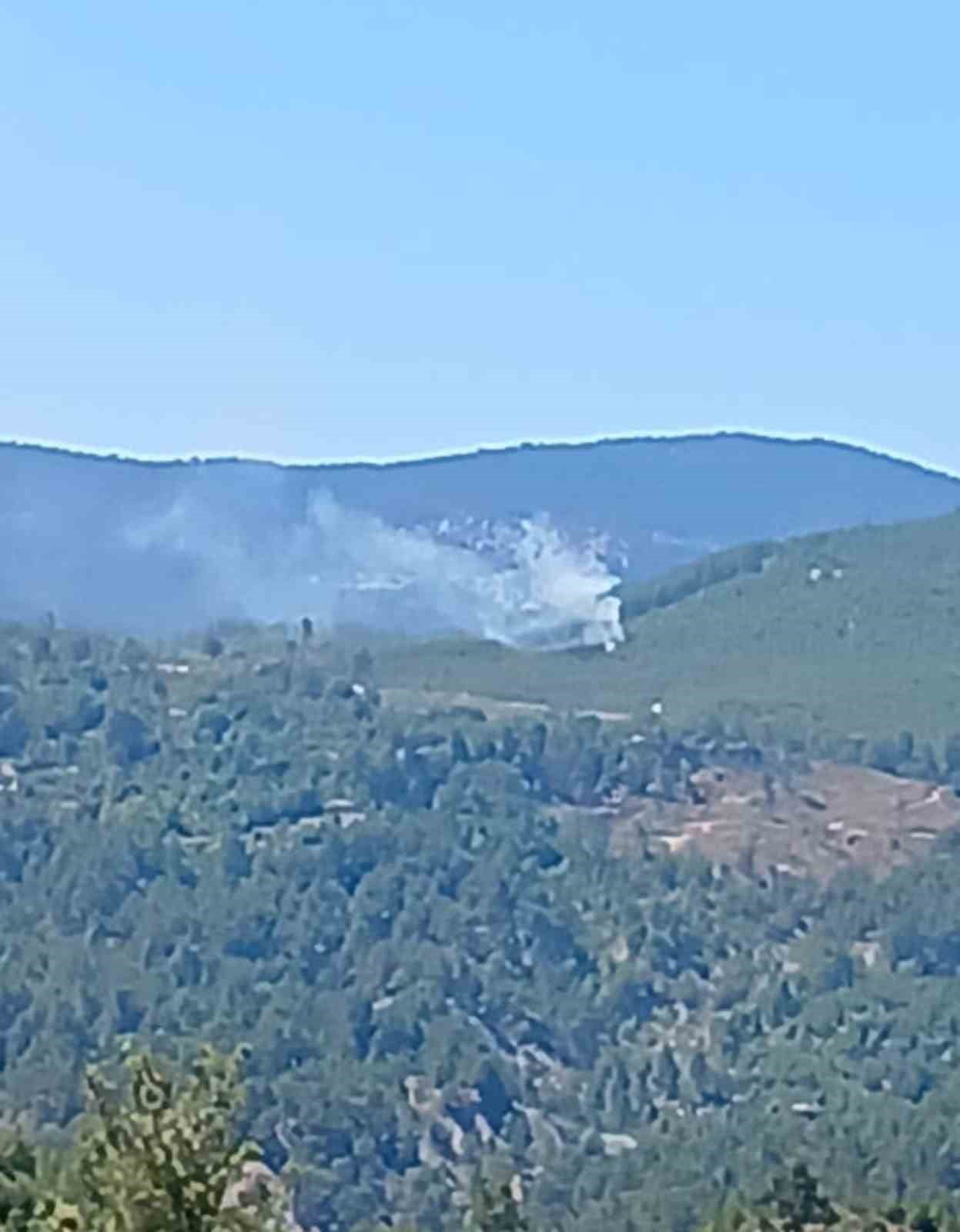 MUĞLA’NIN MENTEŞE İLÇESİNE BAĞLI KIRSAL FADIL MAHALLESİ’NDE ORMANLIK ALANDA BAŞLAYAN YANGINA...