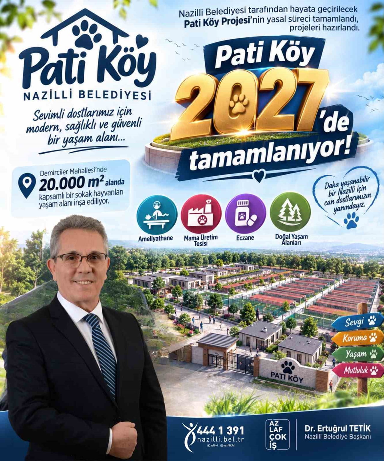 NAZİLLİ BELEDİYESİ'NİN SOKAKTA YAŞAYAN CANLARIN YAŞAM KOŞULLARINI İYİLEŞTİRMEK AMACIYLA...