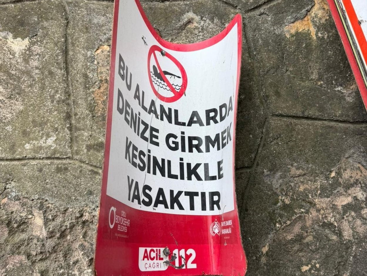 ORDU'NUN ÜNYE İLÇESİNDEKİ İSKELEDE CAN GÜVENLİĞİ AMACIYLA BULUNDURULAN CAN SİMİTLERİ ÇALINIRKEN...