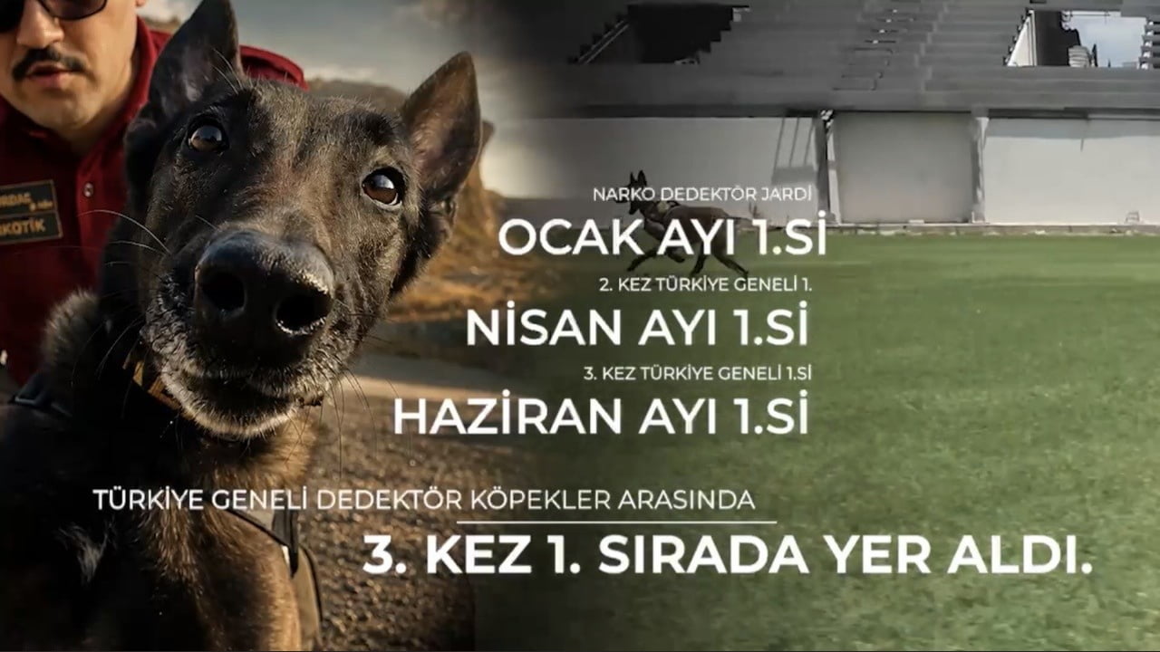 OSMANİYE NARKOTİK KÖPEĞİ ‘JARDİ’ 2026 YILINDA ÜÇÜNCÜ KEZ ZİRVEDE
