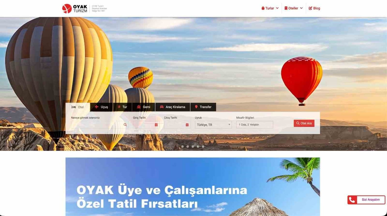 OYAK TURİZM'İN YENİ WEB SİTESİYLE UÇAK BİLETİ, OTEL REZERVASYONU, TRANSFER HİZMETLERİ İLE YURT İÇİ...