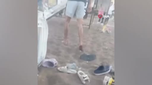 Sahilden kaldırılmak istenen gençlere kum fırlatıldı: 2 gözaltı