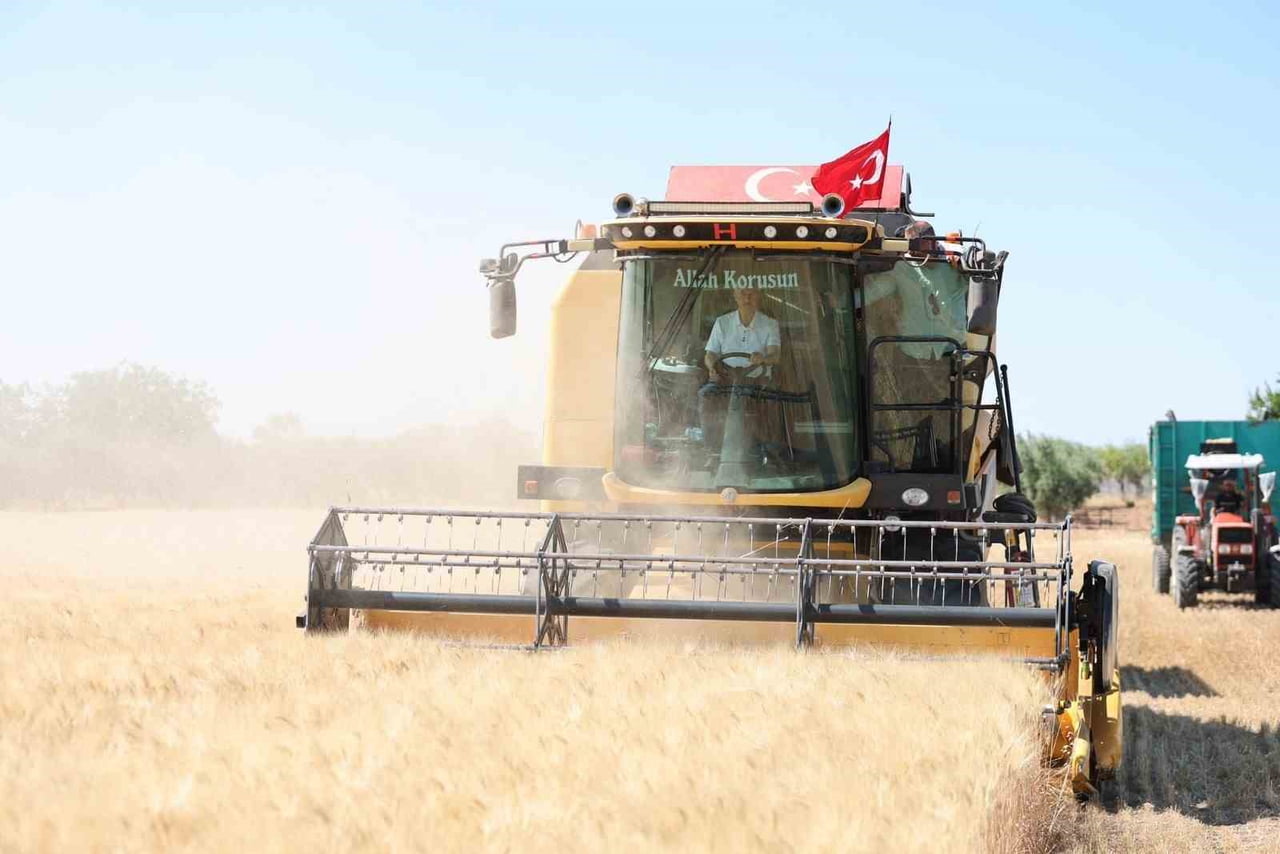 ŞAHİNBEY’DE BUĞDAY HASADI ÇİFTÇİLERİ MUTLU ETTİ