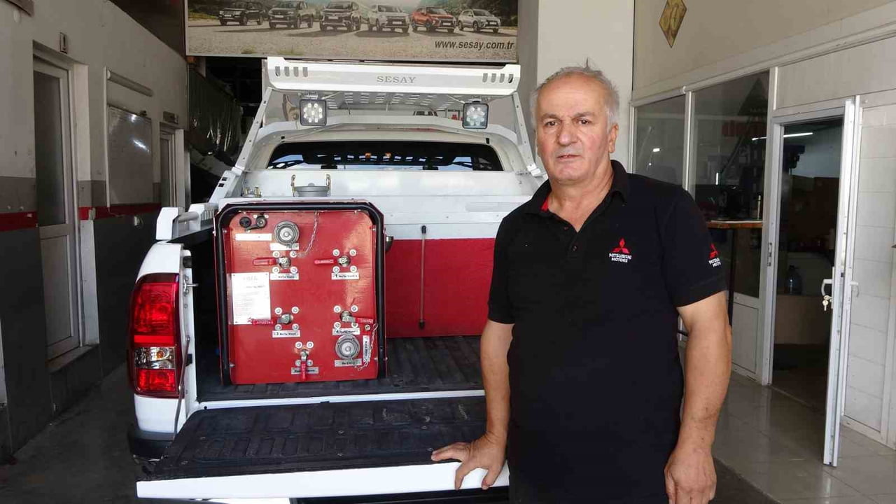 SAMİ YILDIZ, ORMAN YANGININDAN ETKİLENEREK ALEVLERE HIZLI MÜDAHALEYİ SAĞLAYACAK CİHAZ...