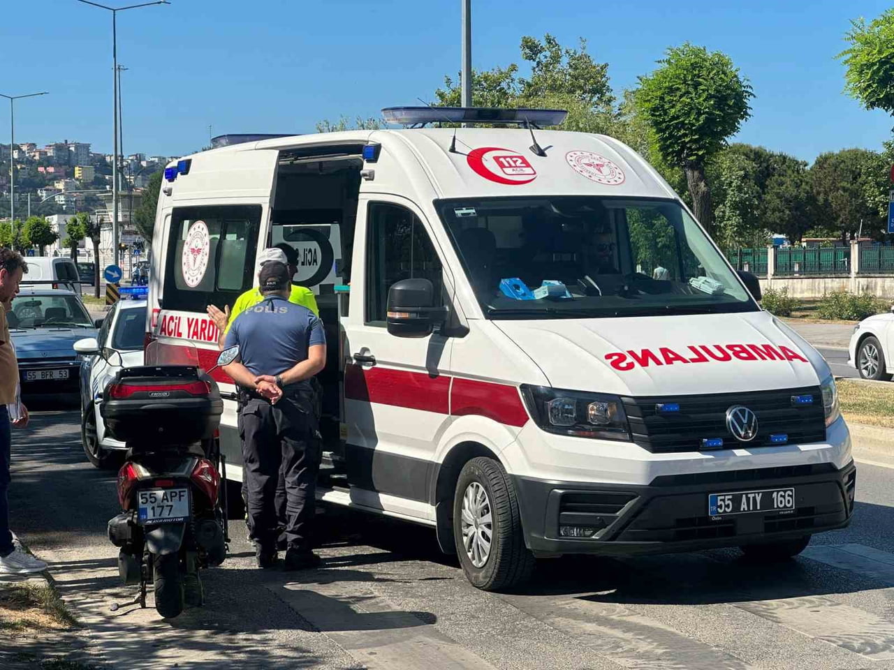 SAMSUN’DA SEYİR HALİNDEKİ MOTOSİKLET SÜRÜCÜSÜNÜN DENGESİNİ KAYBEDEREK DÜŞTÜĞÜ KAZADA 1 KİŞİ...