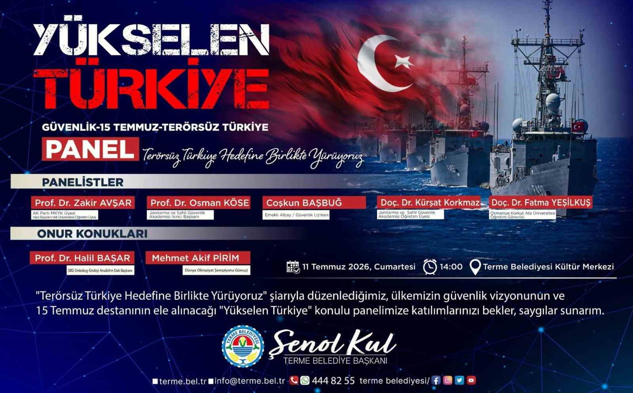 SAMSUN’UN TERME İLÇE BELEDİYE BAŞKANI ŞENOL KUL, “15 TEMMUZ RUHUNU DİRİ TUTMAK, MİLLİ BİRLİK VE...