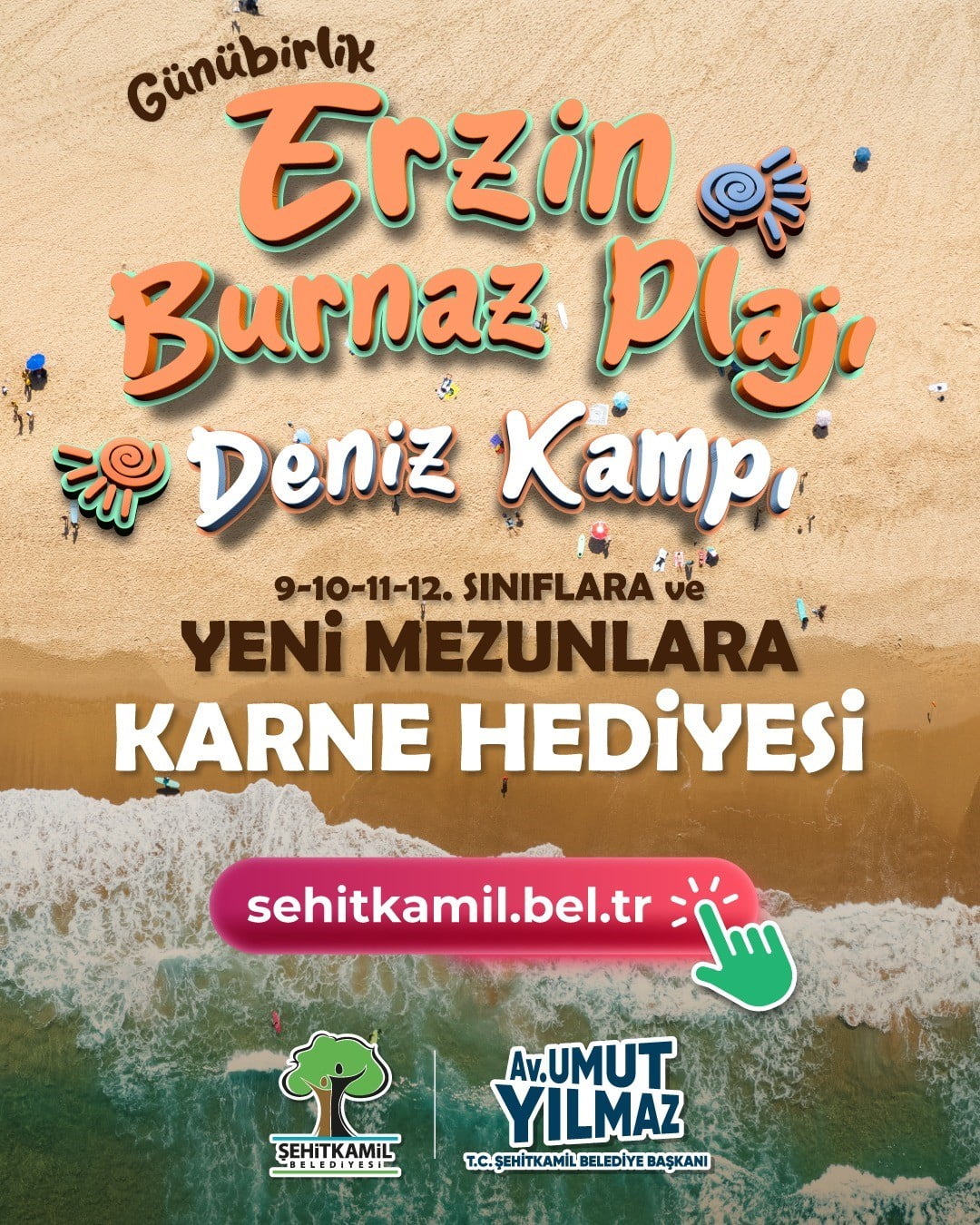 ŞEHİTKAMİL BELEDİYE BAŞKANI UMUT YILMAZ'IN, LİSE ÖĞRENCİLERİ İLE YENİ MEZUN GENÇLERE KARNE...