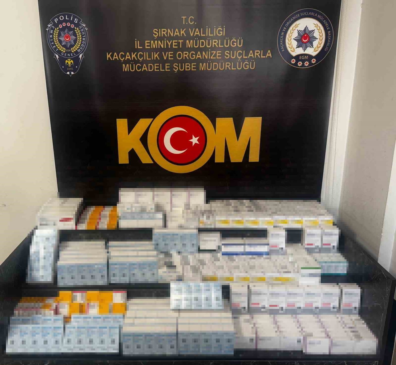 ŞIRNAK'TA ASAYİŞ, NARKOTİK VE KAÇAKÇILIK OPERASYONLARINDA PİYASA DEĞERİ YAKLAŞIK 16 MİLYON 250 BİN...