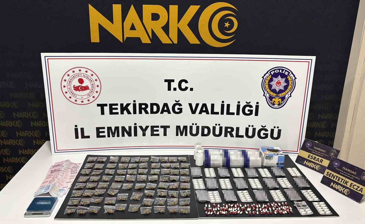 TEKİRDAĞ İL EMNİYET MÜDÜRLÜĞÜ EKİPLERİNCE UYUŞTURUCU MADDE SUÇLARIYLA MÜCADELE KAPSAMINDA 6-13...