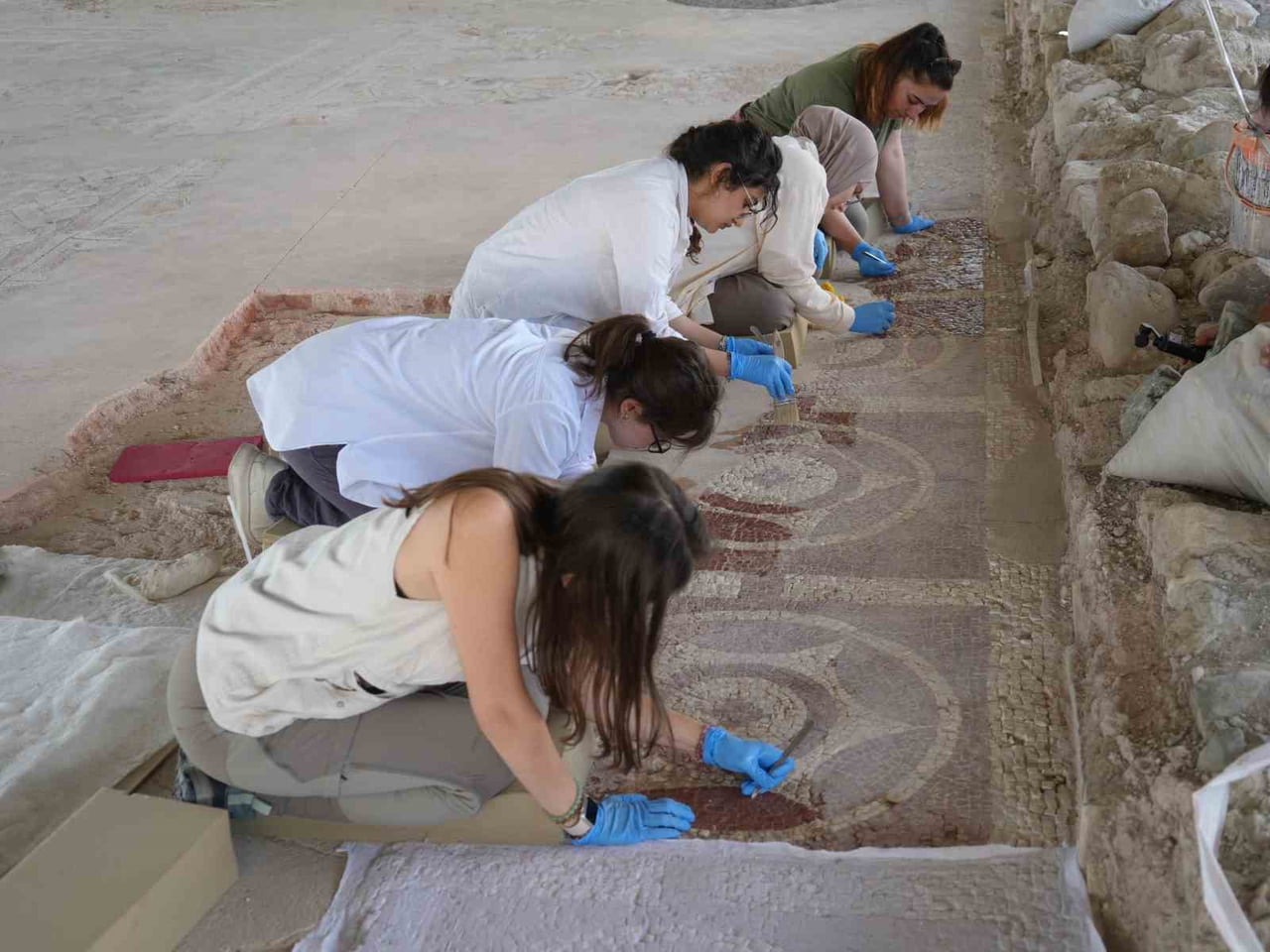 TÜRKİYE'NİN EN BÜYÜK ÜÇ ROMA VİLLASINDAN BİRİ OLARAK KABUL EDİLEN VİLLADAKİ MOZAİKLER KURTARILARAK...