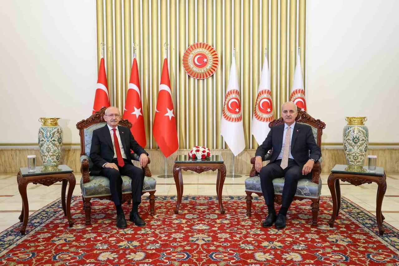 TÜRKİYE BÜYÜK MİLLET MECLİSİ(TBMM) BAŞKANI NUMAN KURTULMUŞ,  CUMHURİYET HALK PARTİSİ(CHP) GENEL...
