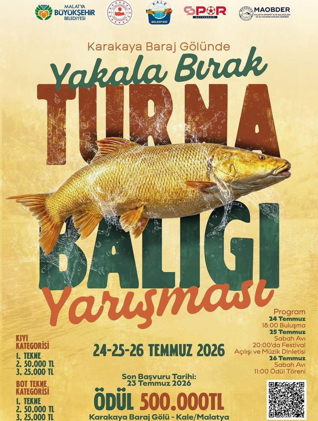 ULUSAL FIRAT TURNA BALIĞI YARIŞMASI BAŞLIYOR