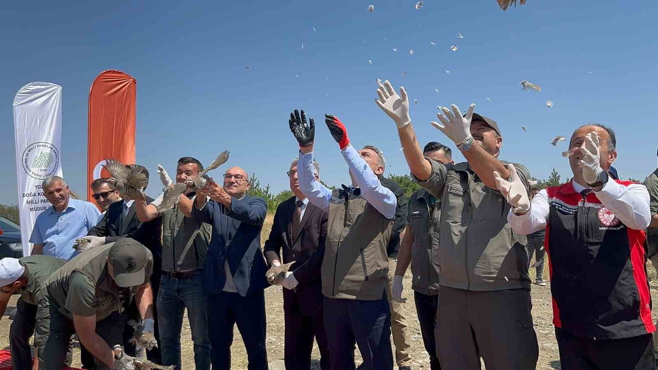 YOZGAT ÇAMLIK MİLLİ PARKI’NDA BİN KINALI KEKLİK DOĞAYA SALINDI.