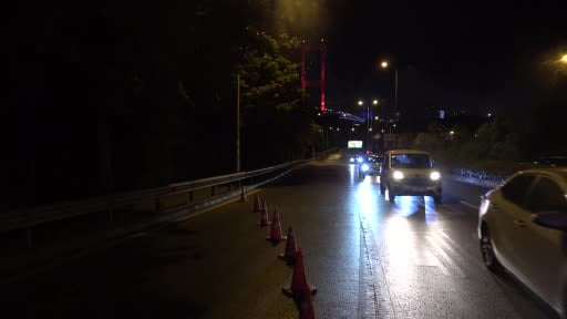 15 Temmuz Şehitler Köprüsü "Asırlık Gece" Belgesel çekimleri kapsamında trafiğe kapatıldı