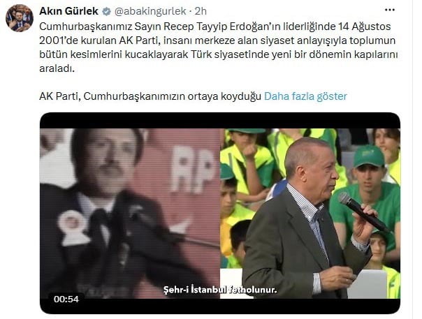 ADALET BAKANI AKIN GÜRLEK'İN PAYLAŞIMI