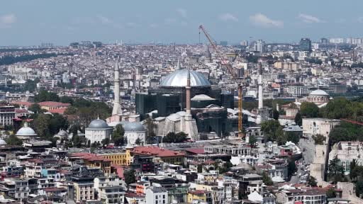 Ayasofya’da cumhuriyet tarihinin en kapsamlı restorasyonu hız kesmiyor