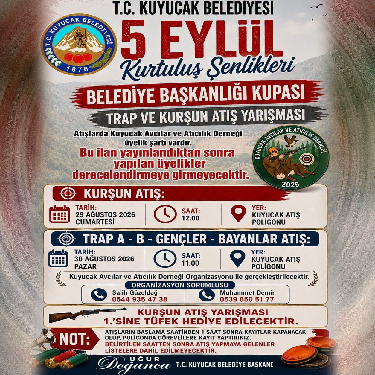 AYDIN’IN KUYUCAK İLÇESİNDE 5 EYLÜL KURTULUŞ ŞENLİKLERİ ETKİNLİKLERİ KAPSAMINDA GERÇEKLEŞTİRİLECEK...