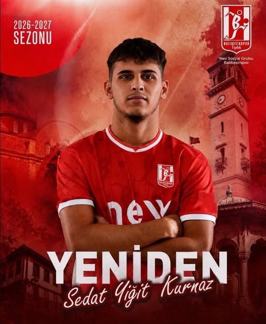 BALIKESİRSPOR, SEDAT YİĞİT KURNAZ'LA SÖZLEŞME YENİLEDİ