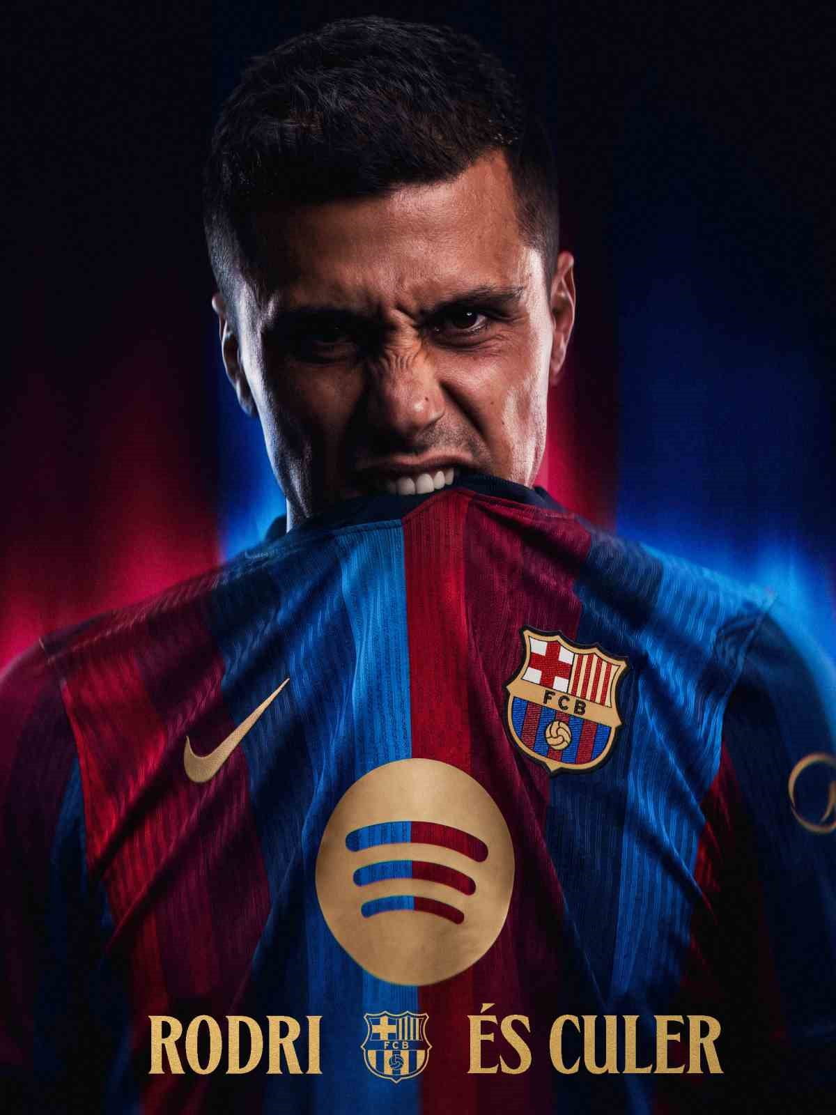 BARCELONA, SON OLARAK MANCHESTER CİTY FORMASI GİYEN İSPANYOL ORTA SAHA OYUNCUSU RODRİ'Yİ 2030...