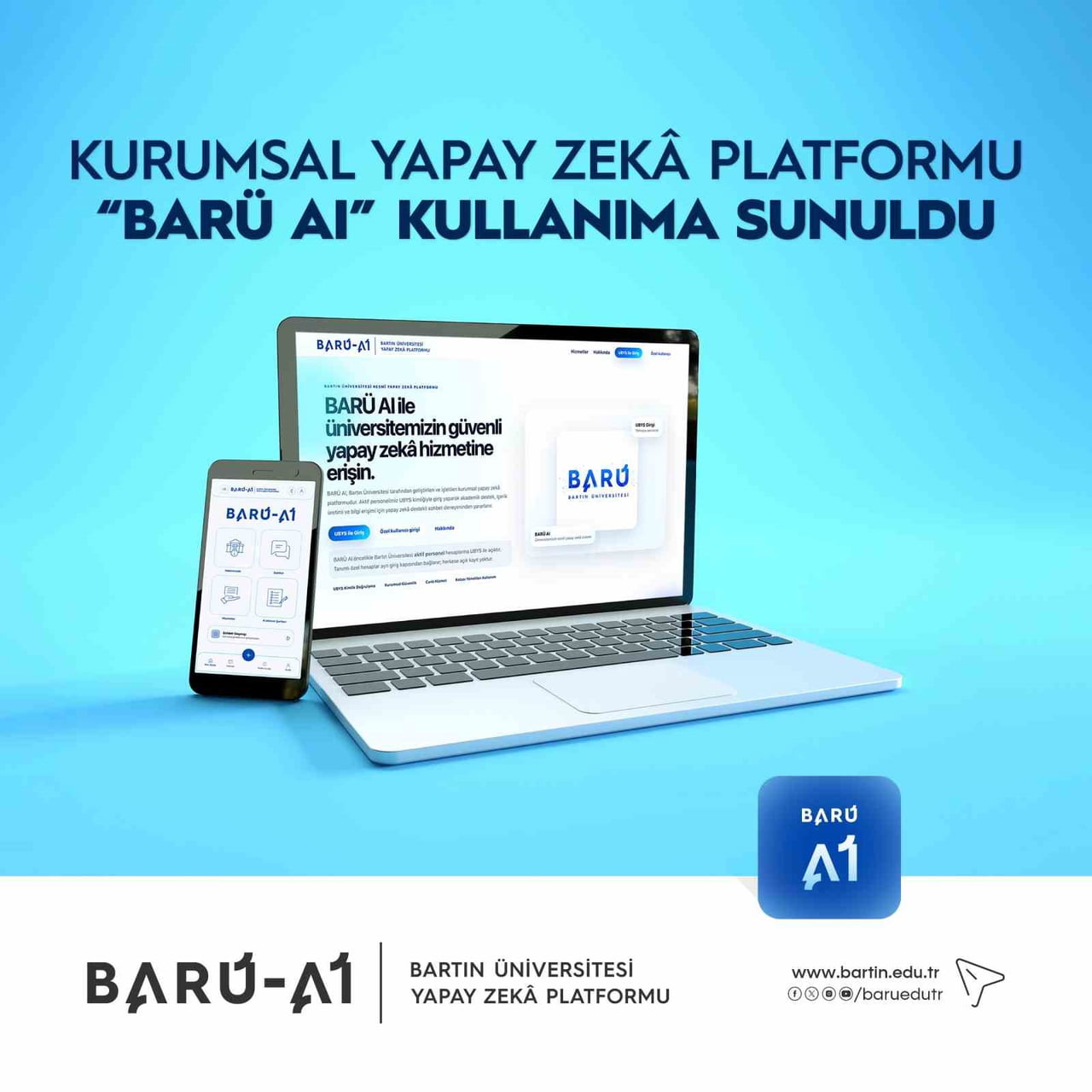 BARTIN ÜNİVERSİTESİ (BARÜ) PERSONELİNİN AKADEMİK VE KURUMSAL ÇALIŞMALARINDA YAPAY ZEKÂDAN GÜVENLİ...