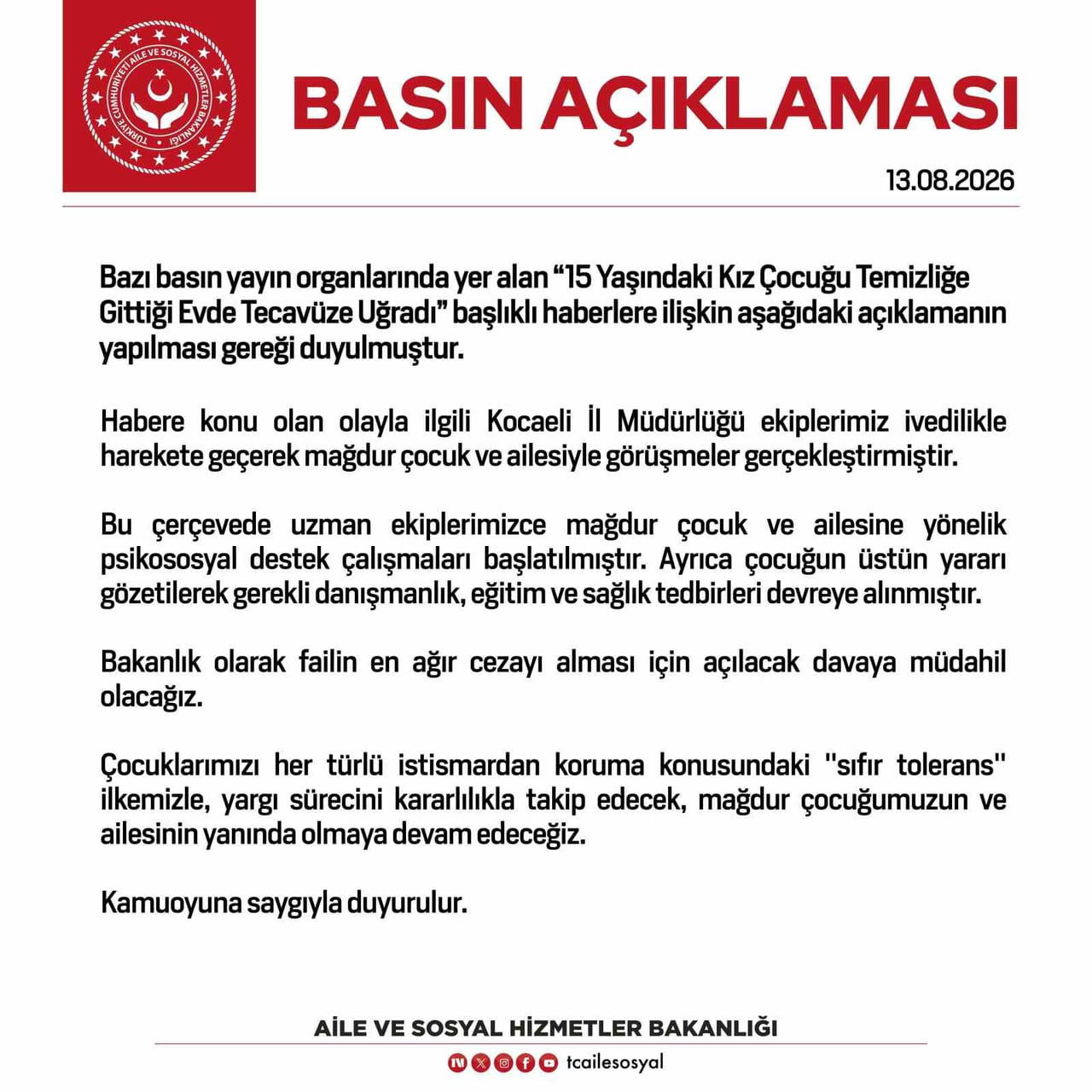 BASIN AÇIKLAMASI