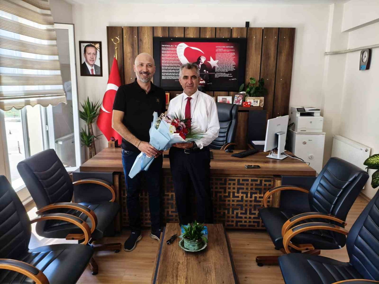 BAŞKAN ARIKAN'DAN M.E. MÜDÜRÜ UĞURLU'YA ZİYARET