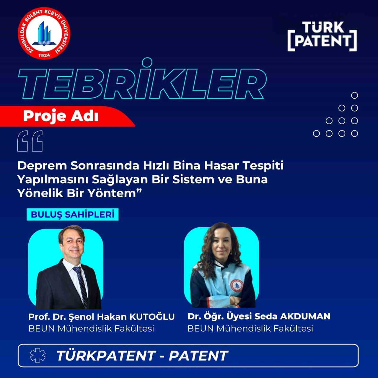 BEUN AKADEMİSYENLERİNDEN DEPREM SONRASI BİNA HASAR TESPİTİNE YENİLİKÇİ ÇÖZÜM