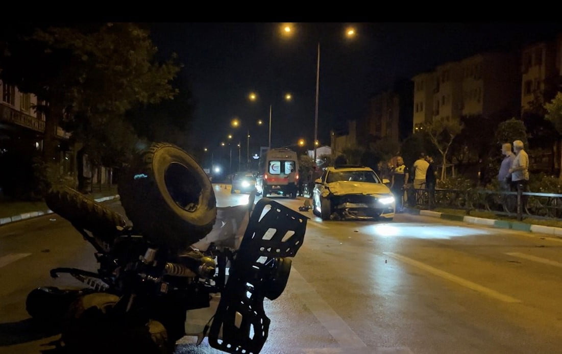 BURSA'DA DÜN GECE SAATLERİNDE ARACIN HIZLA ÇARPTIĞI ATV SÜRÜCÜSÜ, OLAY YERİNDE HAYATINI...