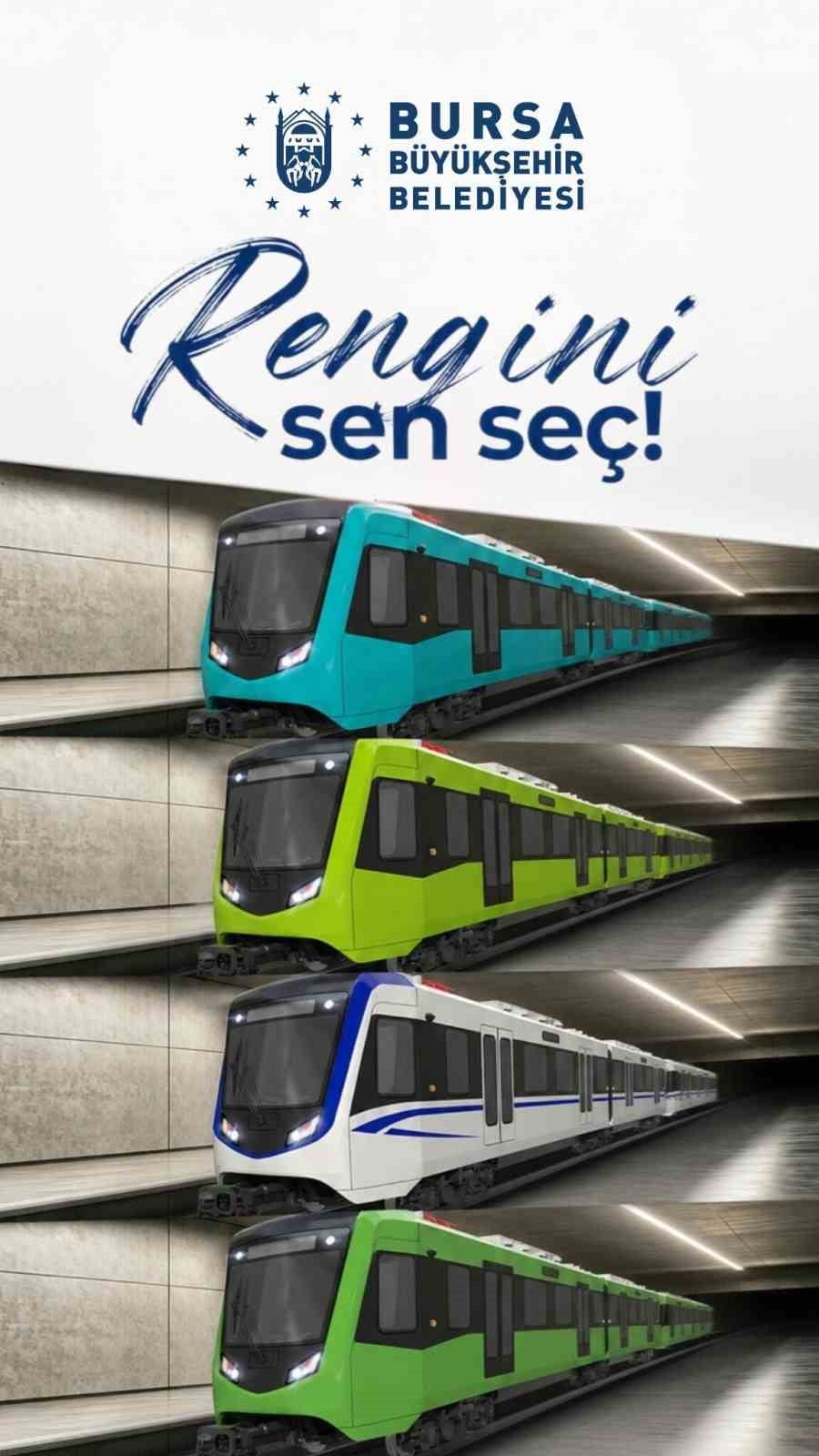 BÜYÜKŞEHİR, YENİ RAYLI SİSTEM ARAÇLARININ RENK SEÇİMİNİ VATANDAŞLARA BIRAKTI