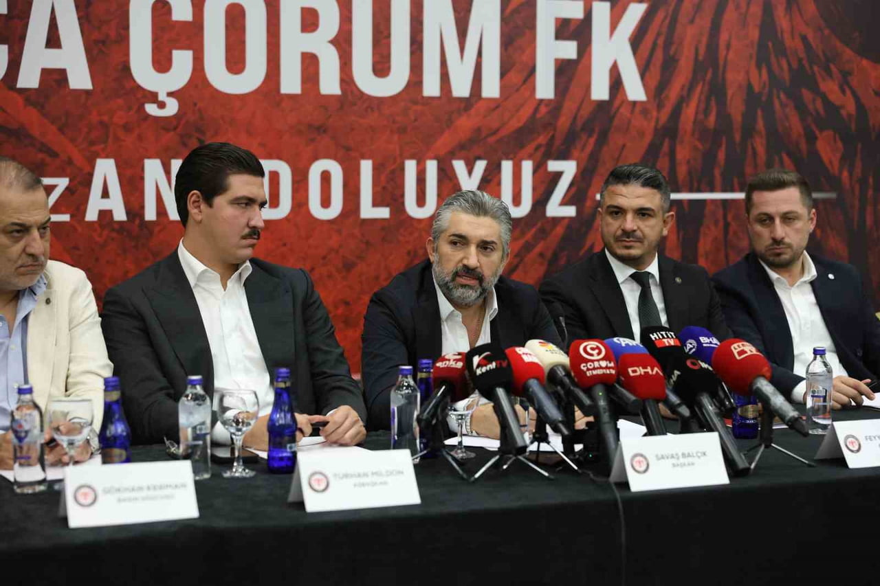 ÇORUM FK BAŞKANI SAVAŞ BALÇIK AÇIKLAMALARDA BULUNDU.