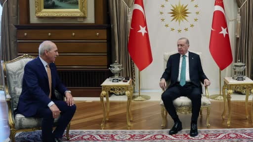 Cumhurbaşkanı Erdoğan, TBMM Başkanı Kurtulmuş'u kabul etti