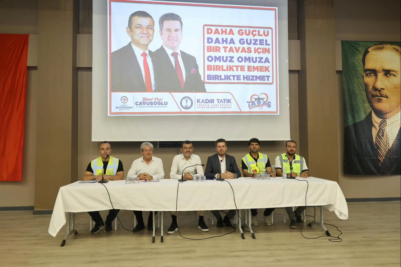 DENİZLİ BÜYÜKŞEHİR BELEDİYE BAŞKANI BÜLENT NURİ ÇAVUŞOĞLU VE TAVAS BELEDİYE BAŞKANI KADİR TATIK...