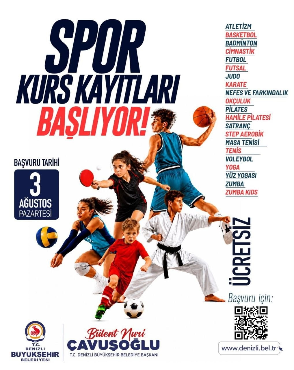 DENİZLİ BÜYÜKŞEHİR BELEDİYESİ, KENT GENELİNDE SAĞLIKLI YAŞAM KÜLTÜRÜNÜ YAYGINLAŞTIRMAK VE SPORU...
