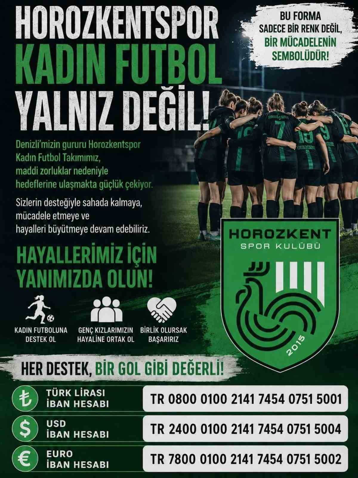 DENİZLİ TEMSİLCİSİ HOROZKENT KULÜBÜ, TÜRKİYE FUTBOL FEDERASYONUNA (TFF) ÖDENMESİ GEREKEN 275 BİN...