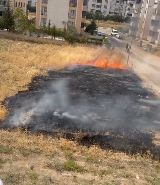 ELAZIĞ'DA OTLUK ALANDA ÇIKAN YANGIN SÖNDÜRÜLDÜ