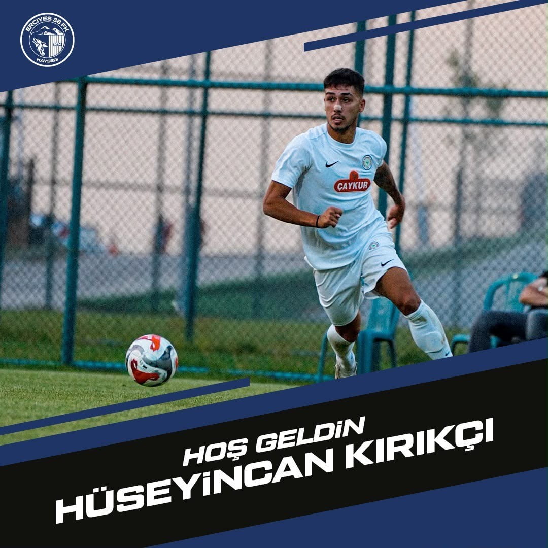ERCİYES 38 FUTBOL SPOR KULÜBÜ, STOPER HÜSEYİNCAN KIRIKCI’YI KADROSUNA KATTI.