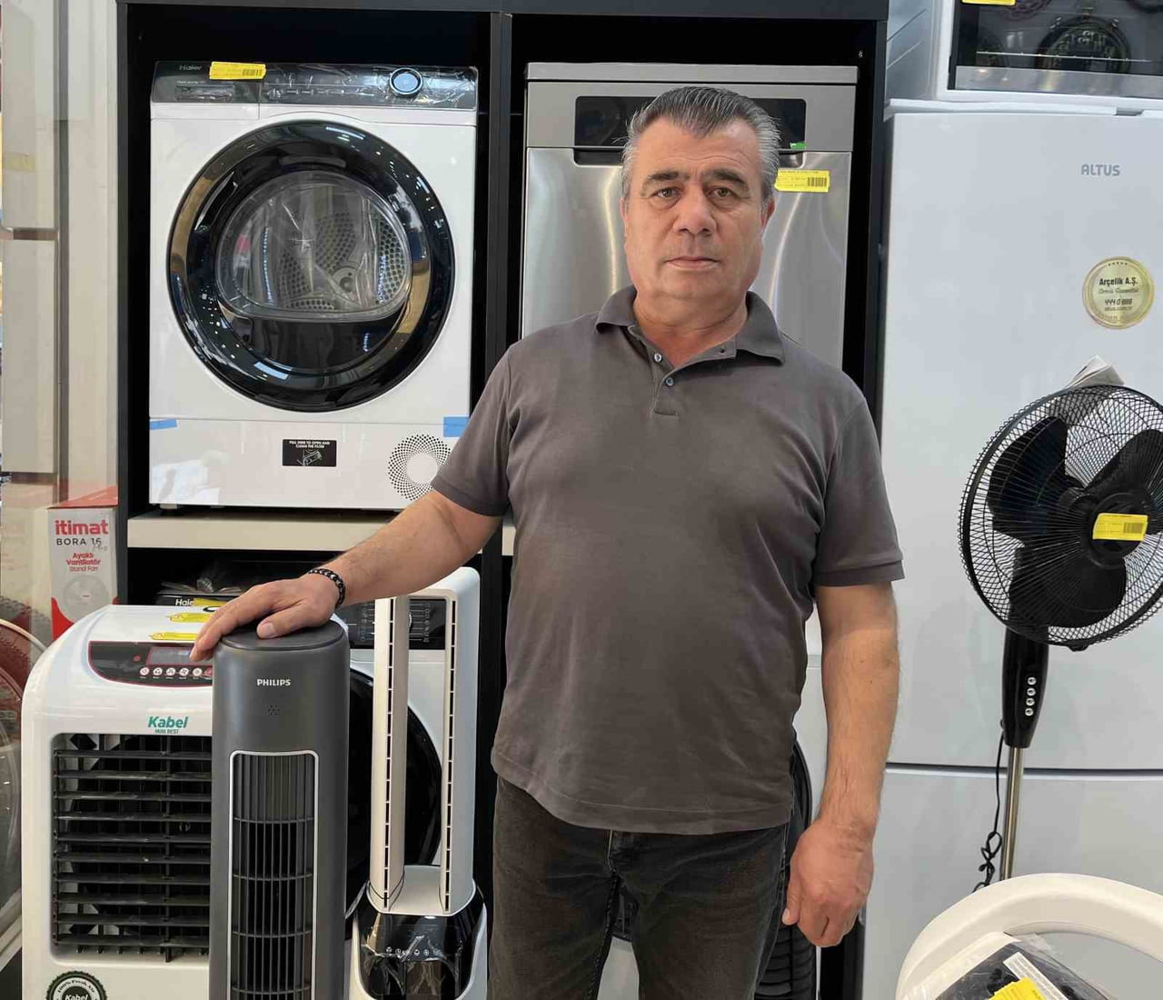 ESKİŞEHİR'DE HAVA SICAKLIKLARININ YÜKSELMESİYLE BİRLİKTE VANTİLATÖR VE SOĞUTUCU SATIŞLARI...