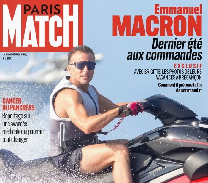 FRANSA CUMHURBAŞKANI EMMANUEL MACRON, ÜLKEDE ORMAN YANGINLARI DEVAM EDERKEN YAYINLANAN JET SKİ...
