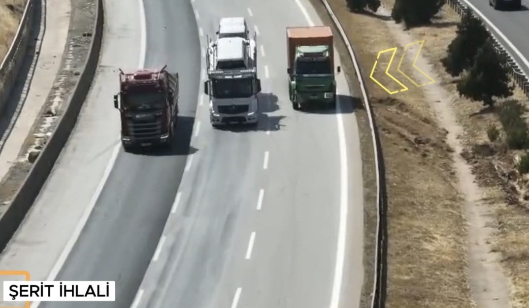 GAZİANTEP’TE JANDARMA EKİPLERİNCE YAPILAN DRON DESTEKLİ OTOYOL DENETİMLERİNDE ÇEŞİTLİ KURAL...