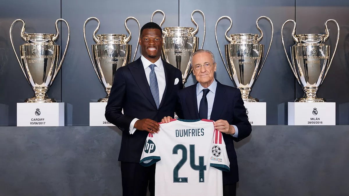 İSPANYOL EKİBİ REAL MADRİD, DAHA ÖNCE ANLAŞMAYA VARILDIĞINI DUYURDUĞU DENZEL DUMFRİES İLE 4 YILLIK...