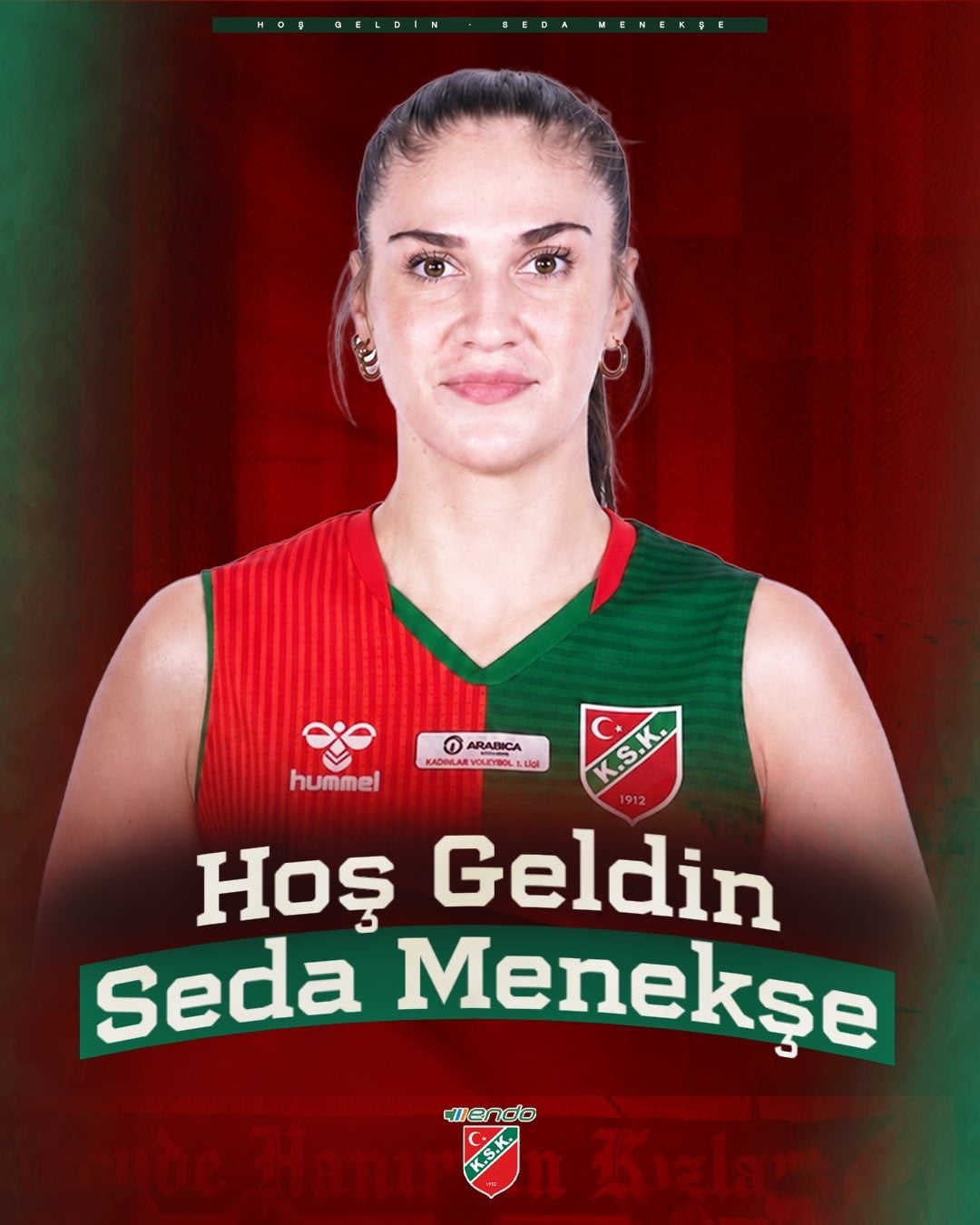 KARŞIYAKA VOLEYBOL, SMAÇÖR SEDA MENEKŞE'Yİ KADROSUNA KATTIĞINI AÇIKLADI.