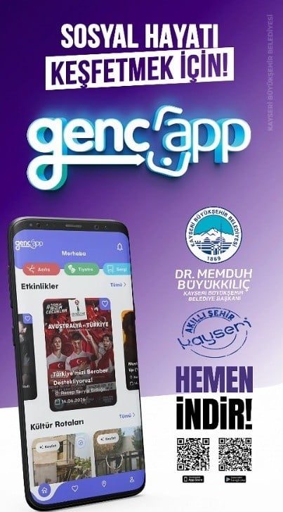 KAYSERİ BÜYÜKŞEHİR BELEDİYESİ TARAFINDAN GELİŞTİRİLEN GENÇAPP; ŞEHİRDEKİ KÜLTÜR, SANAT, EĞİTİM VE...